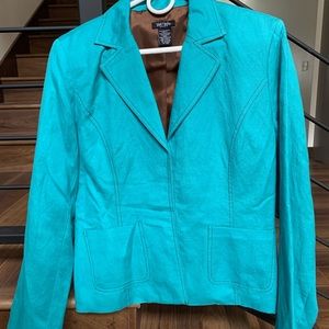Bob Mackie Studio aqua blazer